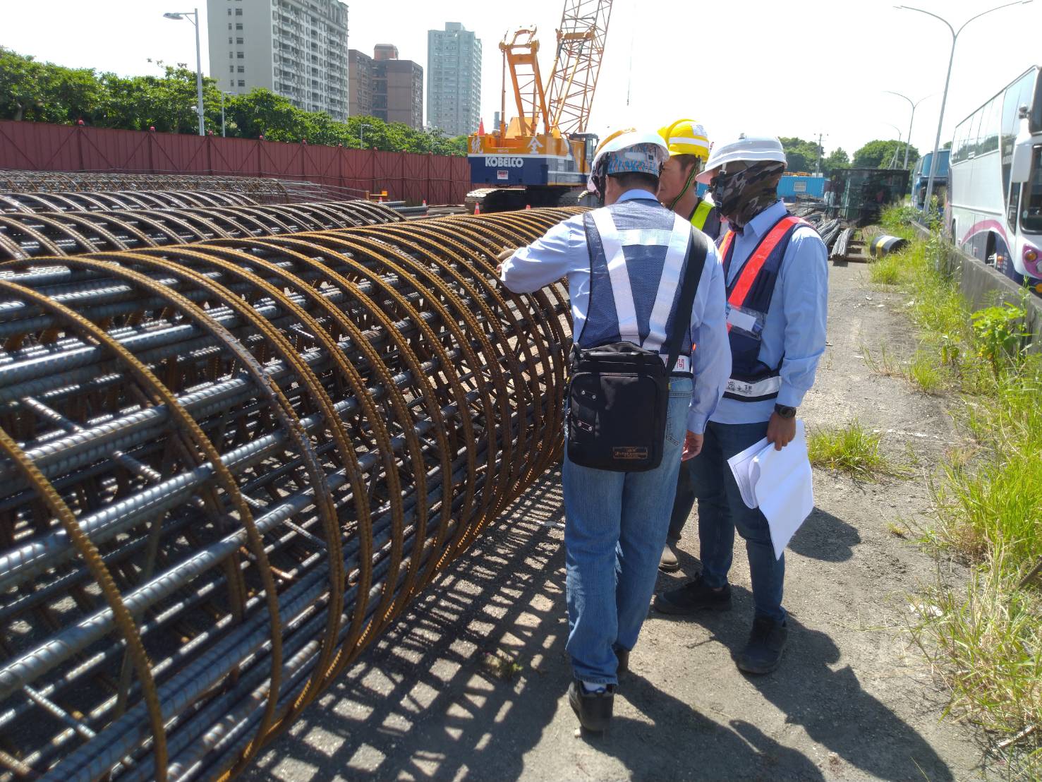 八里端試樁鋼筋籠查驗