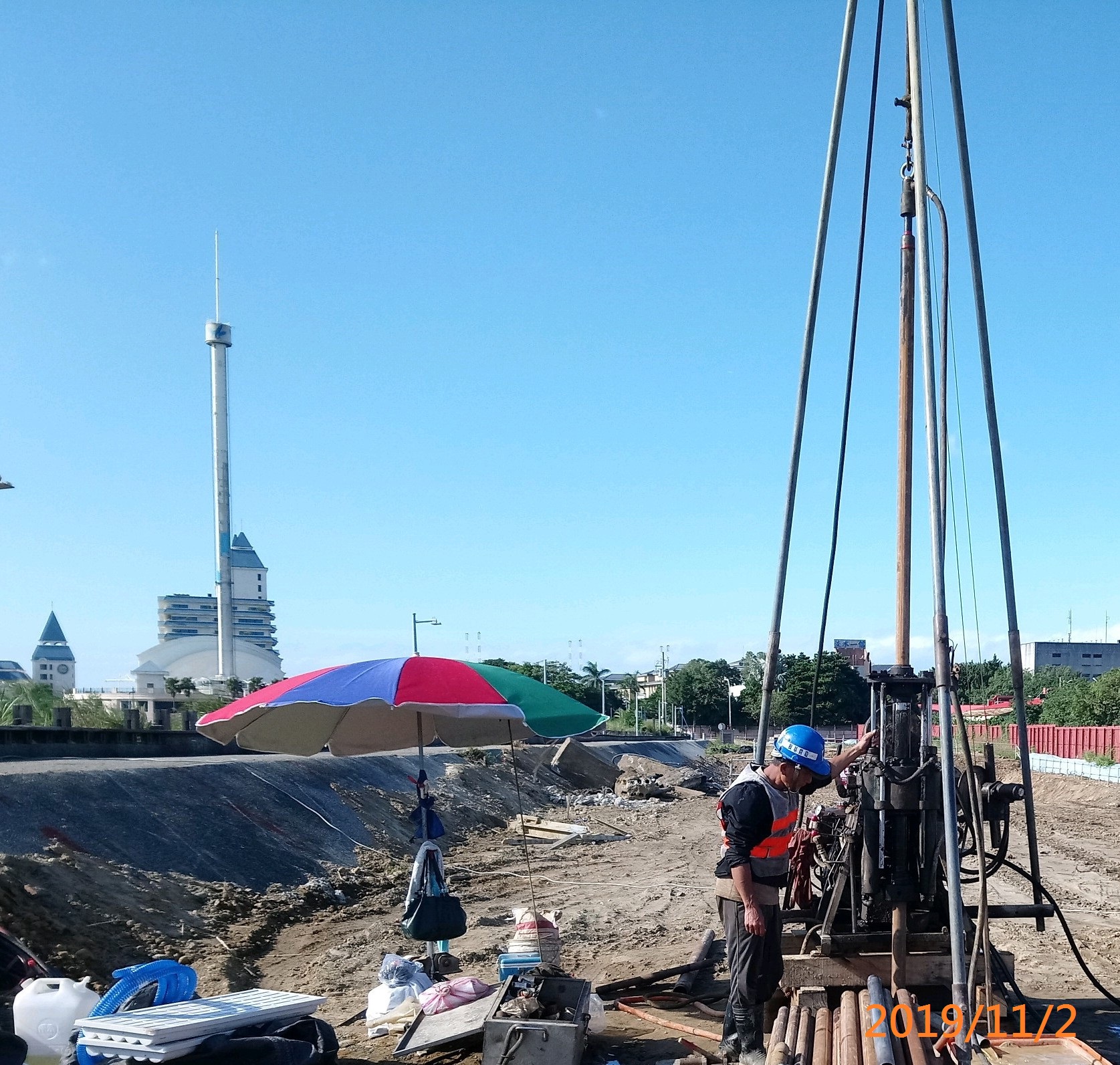 淡水端地質補充鑽探施作