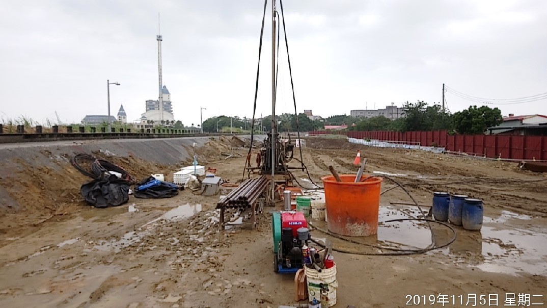 淡水端地質鑽探施作