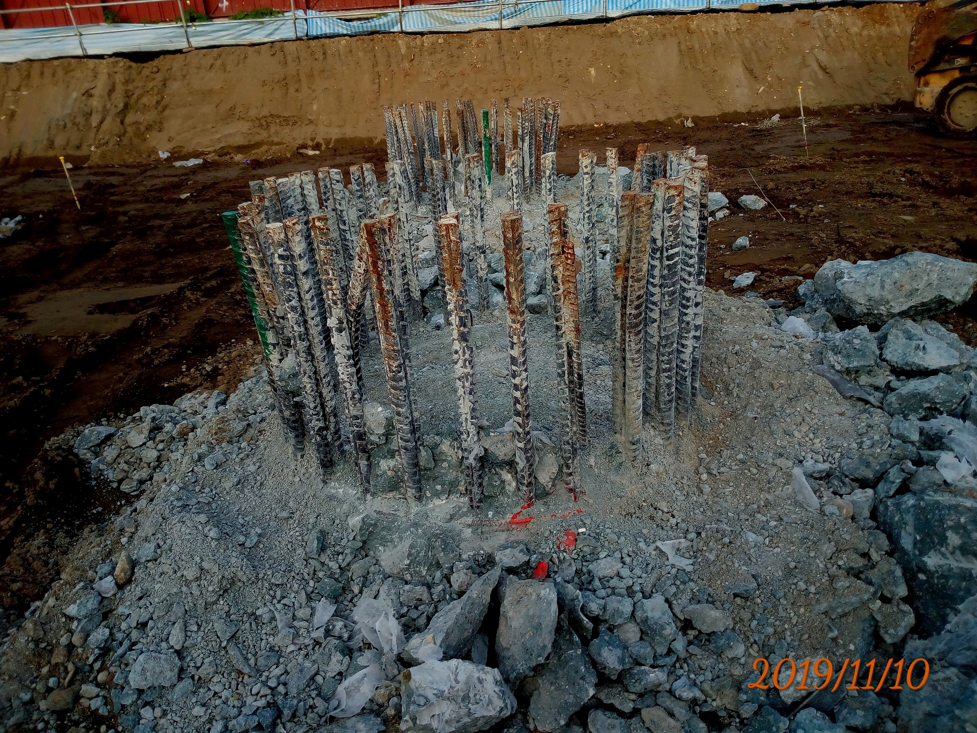 淡水端基樁樁頭處理