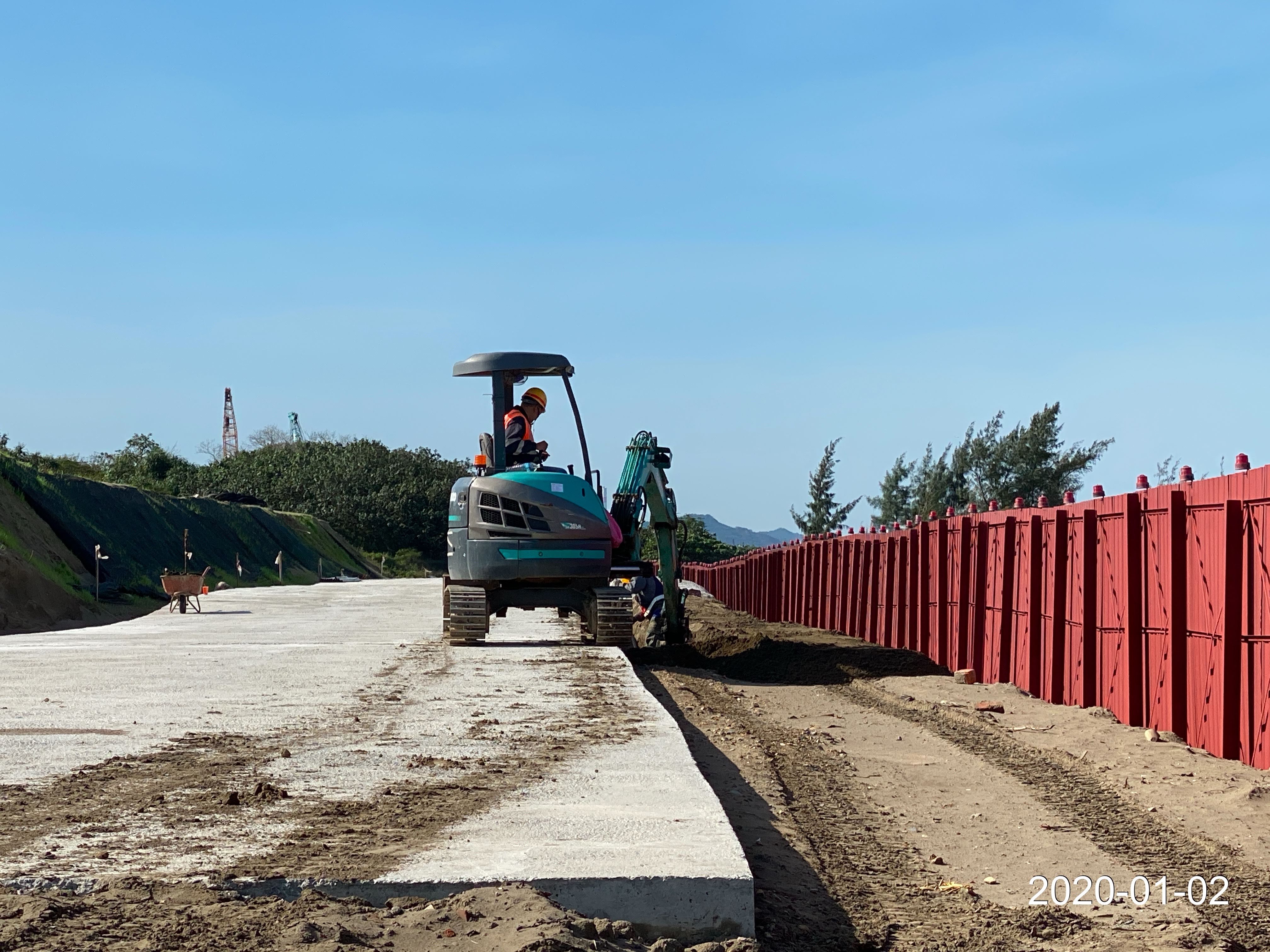 八里端逕流溝開挖