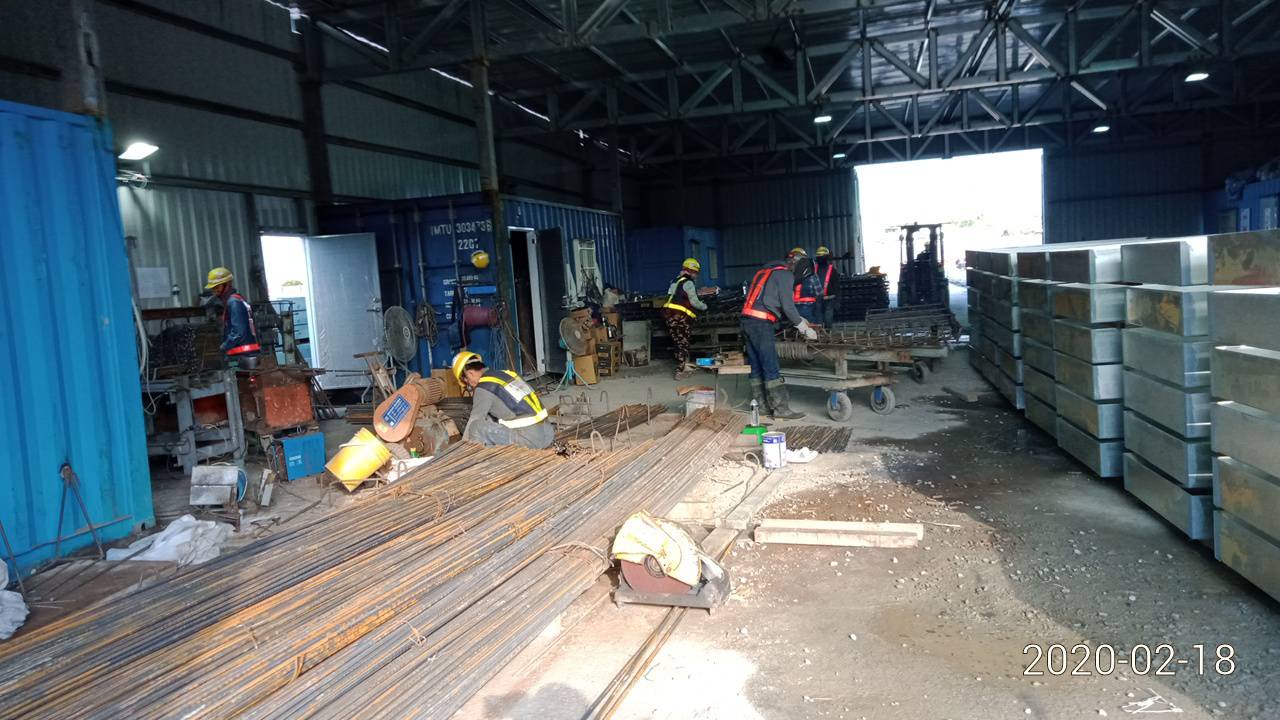 混凝土複合式覆蓋板鋼筋綁紮