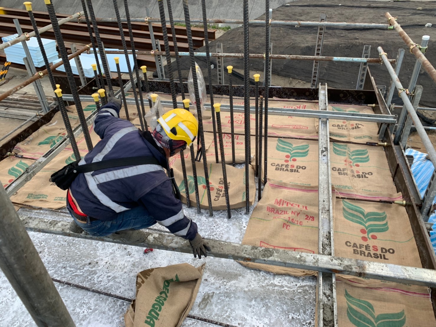 橋墩基礎樣品(MOCK-UP)混凝土養護.