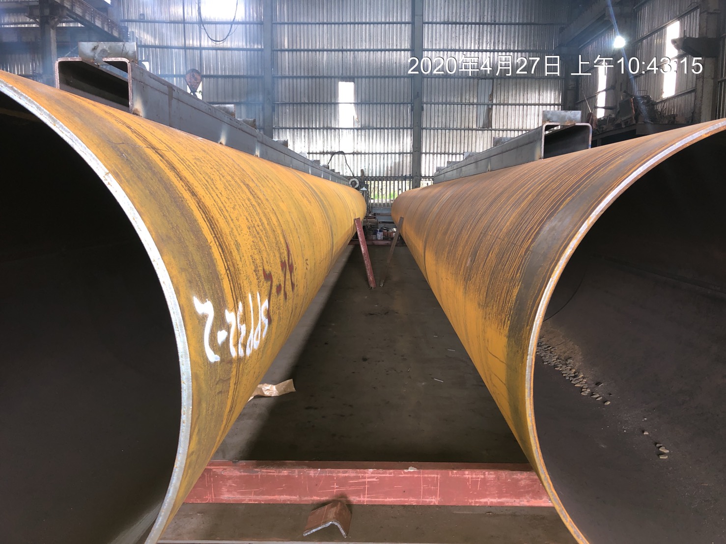 河中段P130之鋼管樁套管工廠加工