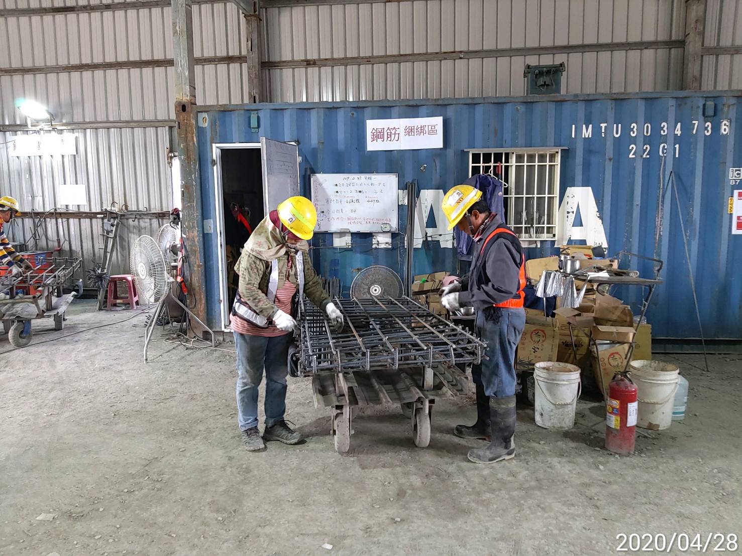 淡水端混凝土複合式覆蓋板鋼筋綁紮加工