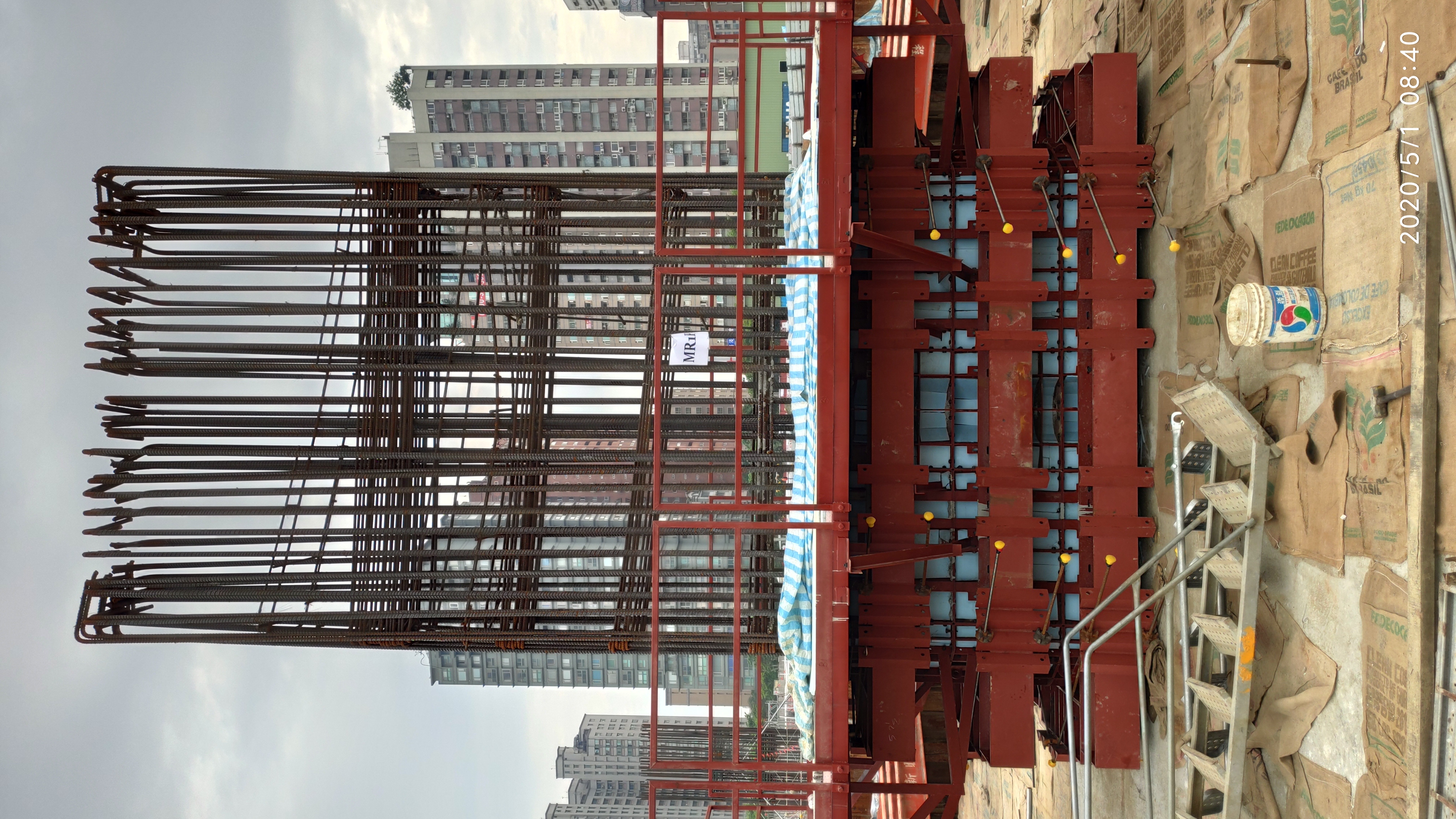 淡水端橋墩墩柱RC養護.