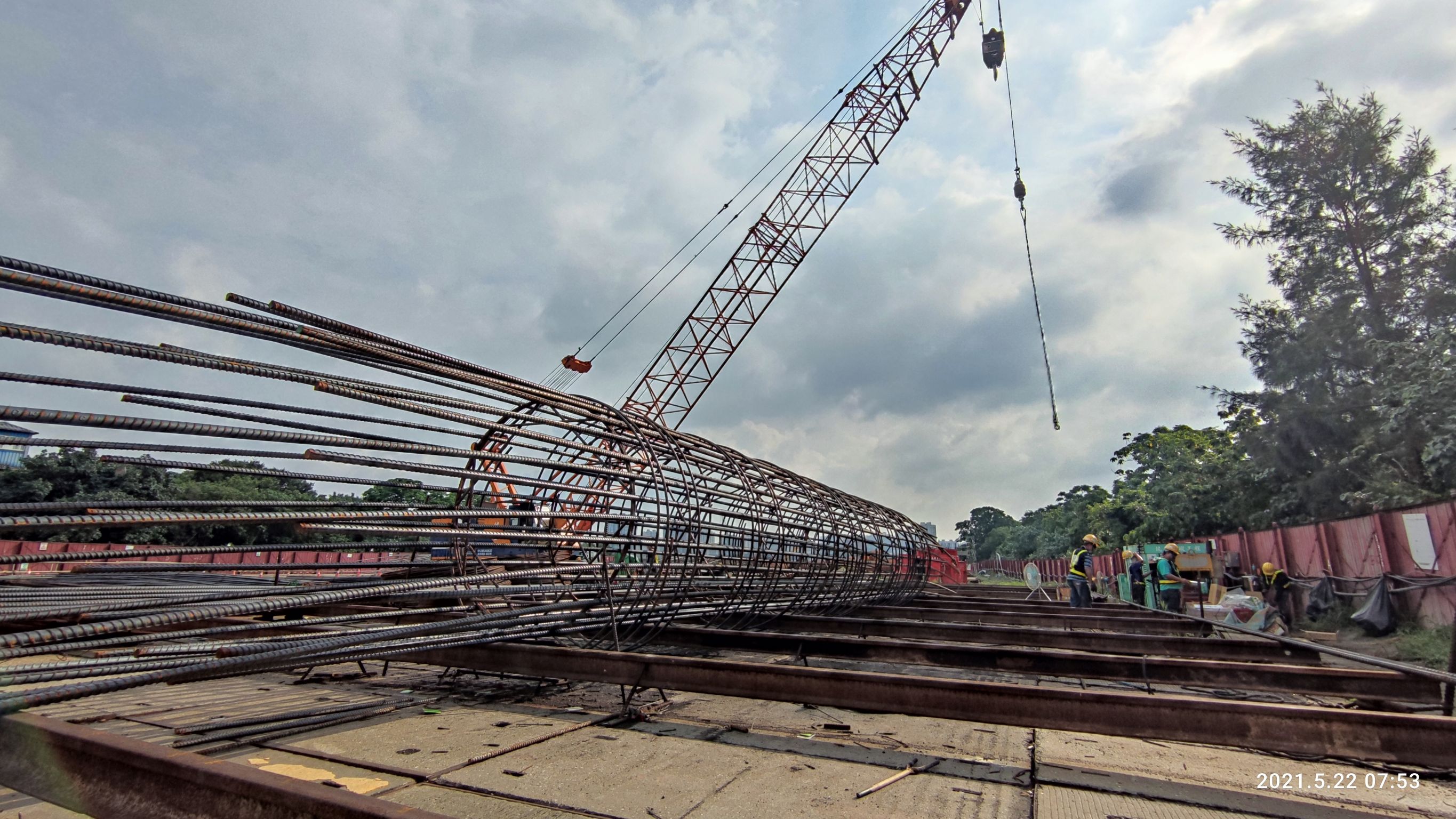 全套管基樁鋼筋籠加工組立製作.