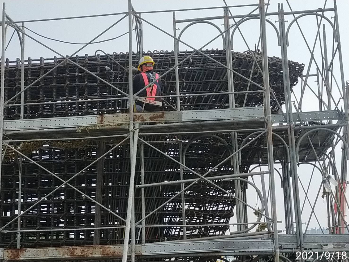 橋墩墩柱鋼筋組立.