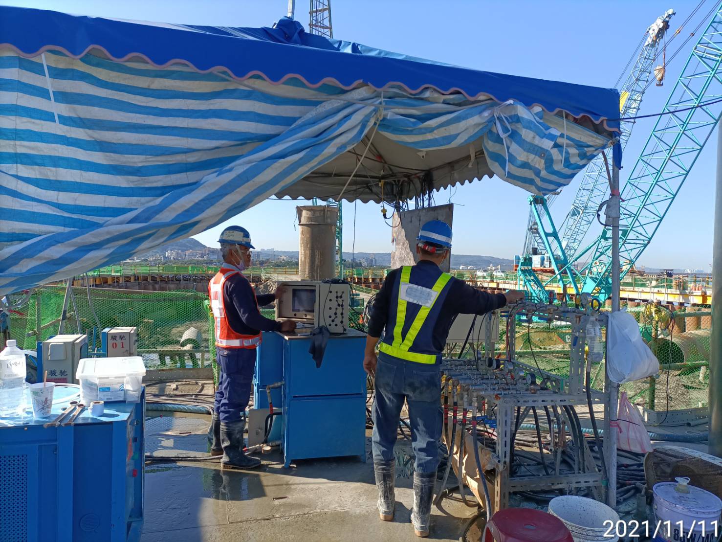 低壓止水改良樁灌漿施工.