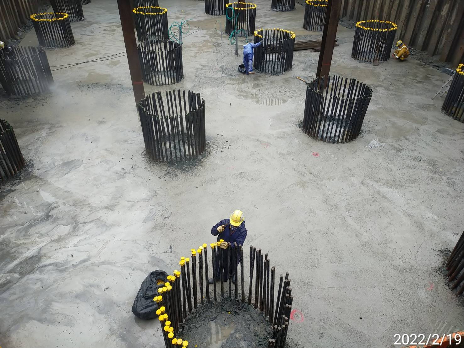 樁帽鋼筋施工.