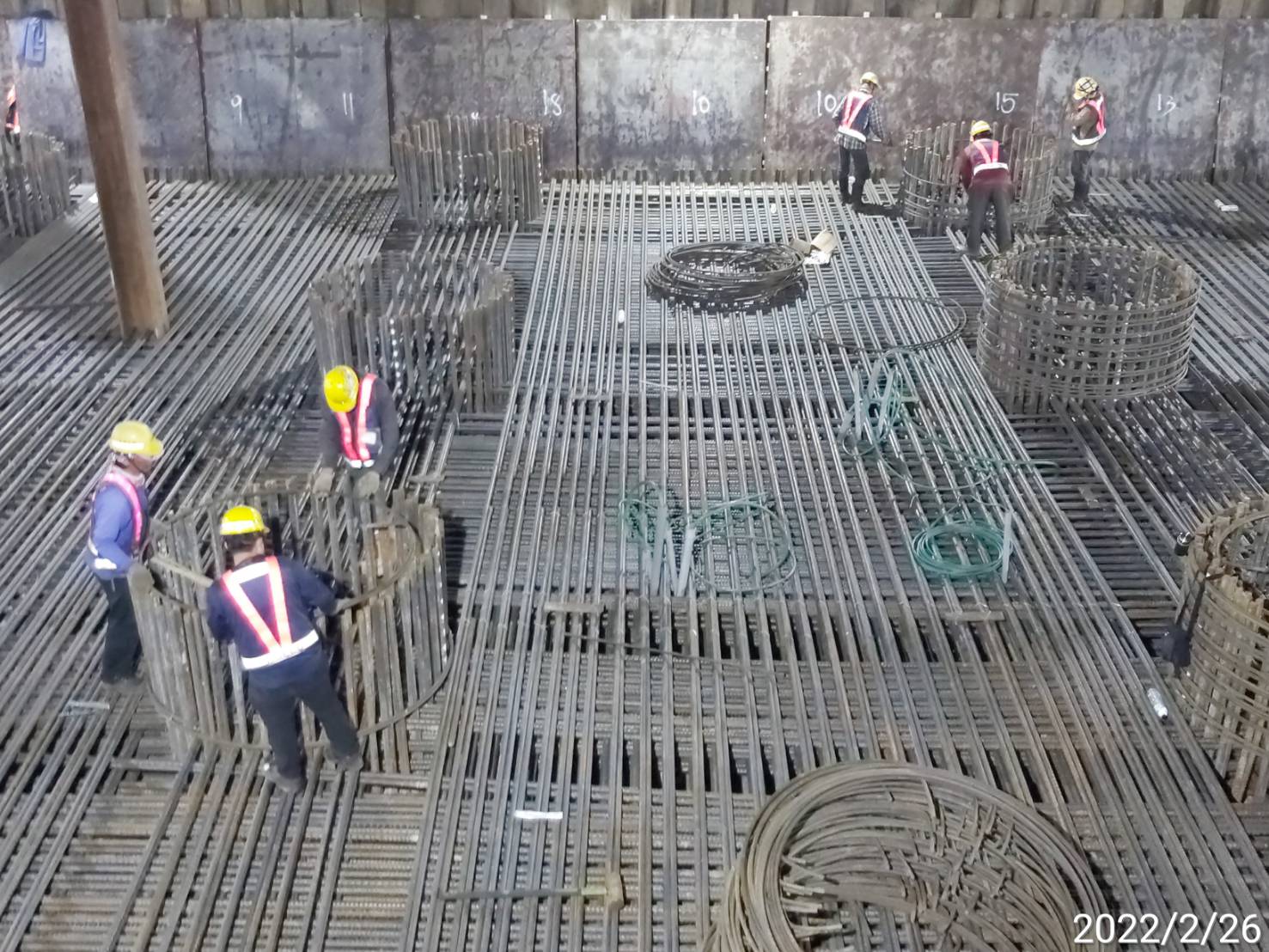 聯合樁帽鋼筋綁紮.