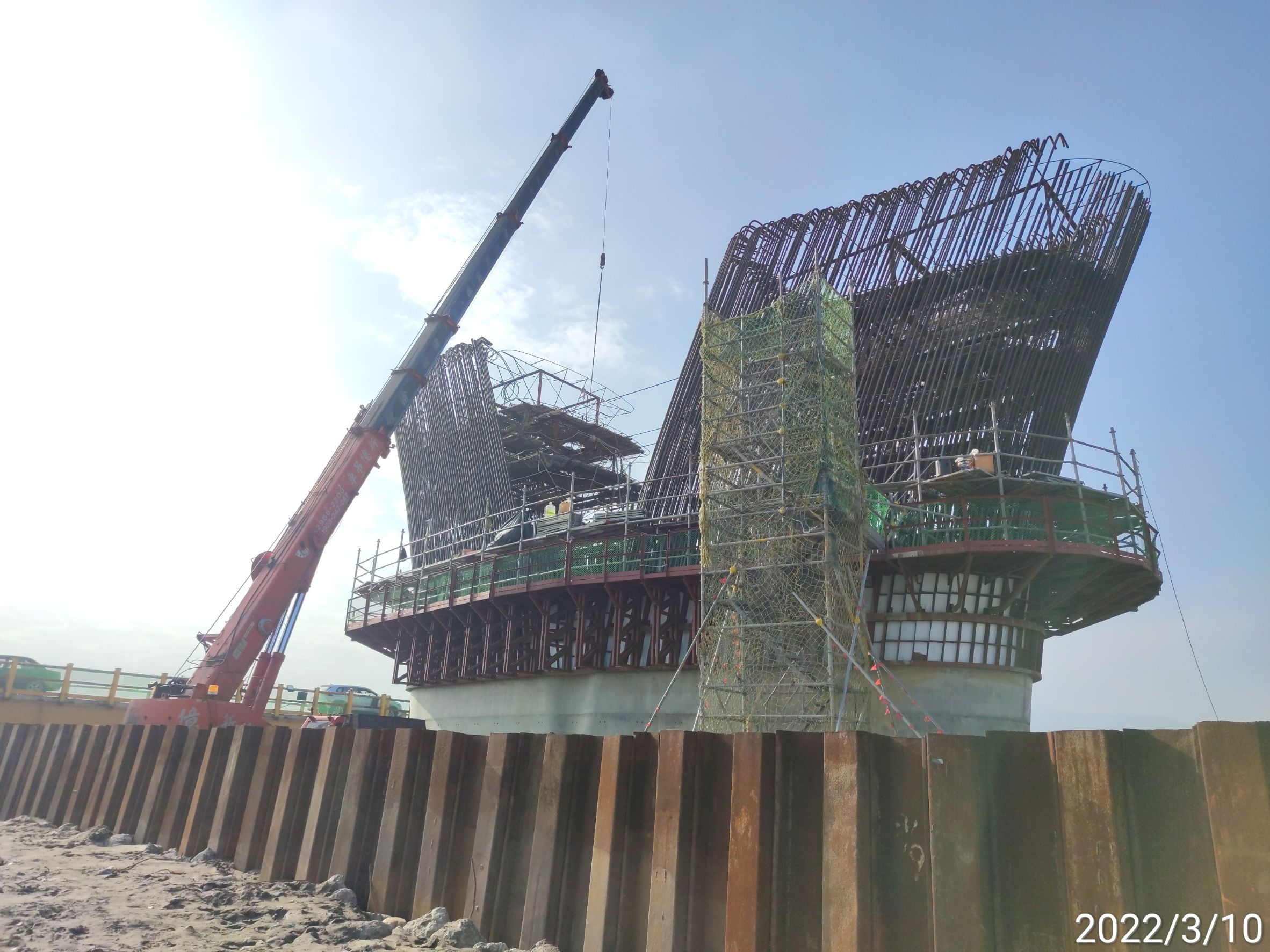 橋墩墩柱鋼筋施工.