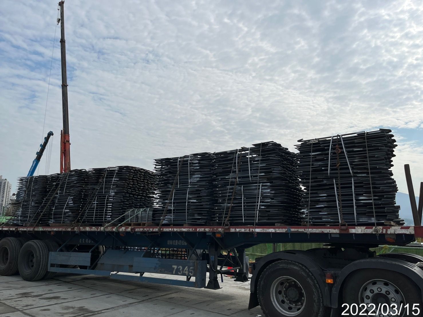 鋼筋材料運送情況.