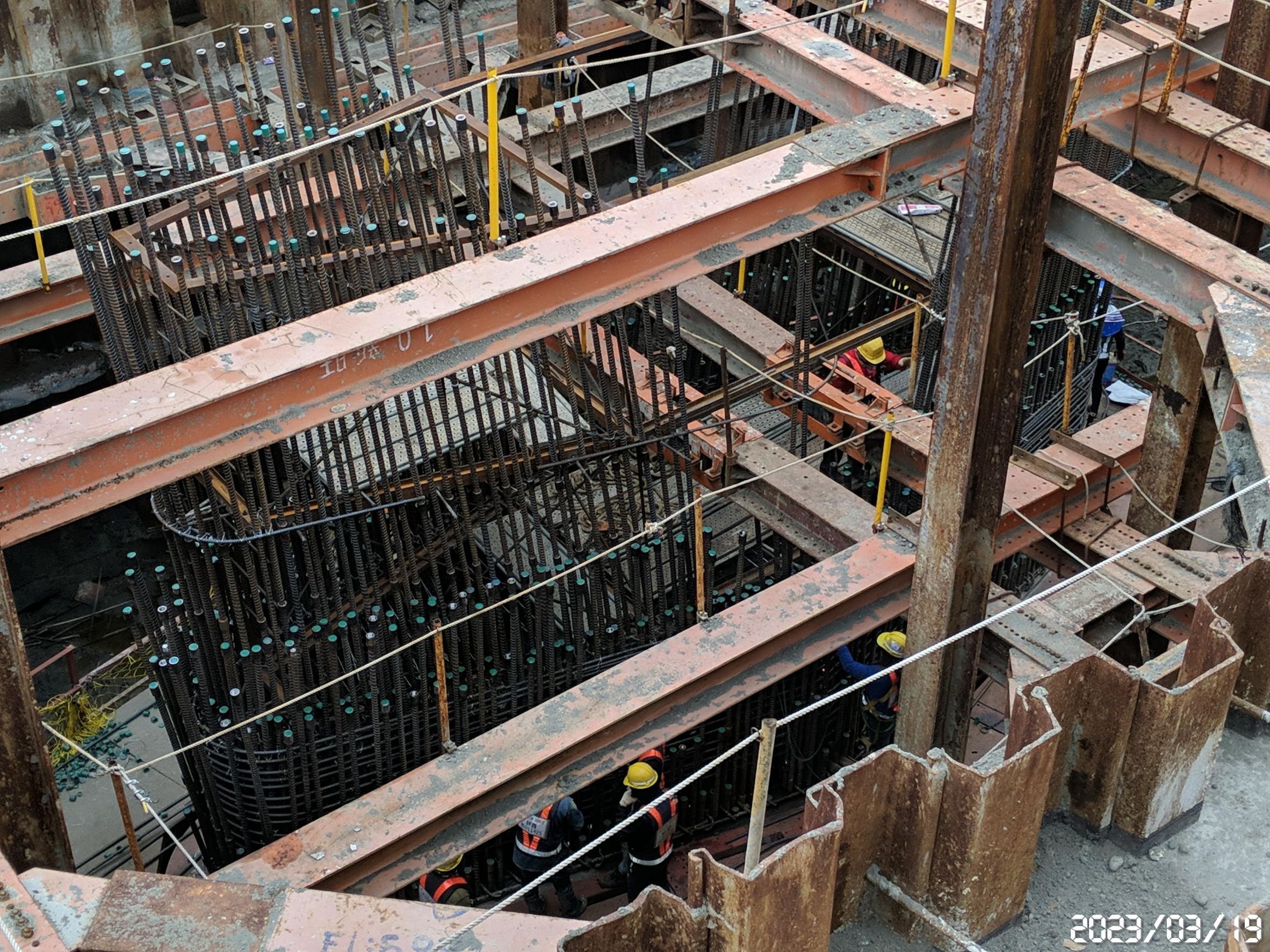 P160第2昇層鋼筋樣架組立及綁紮