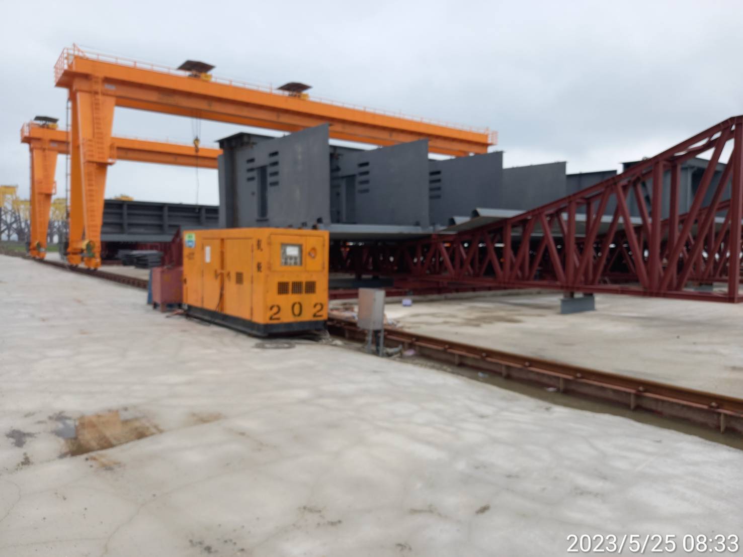 台北港組裝場BA、BB節塊組裝