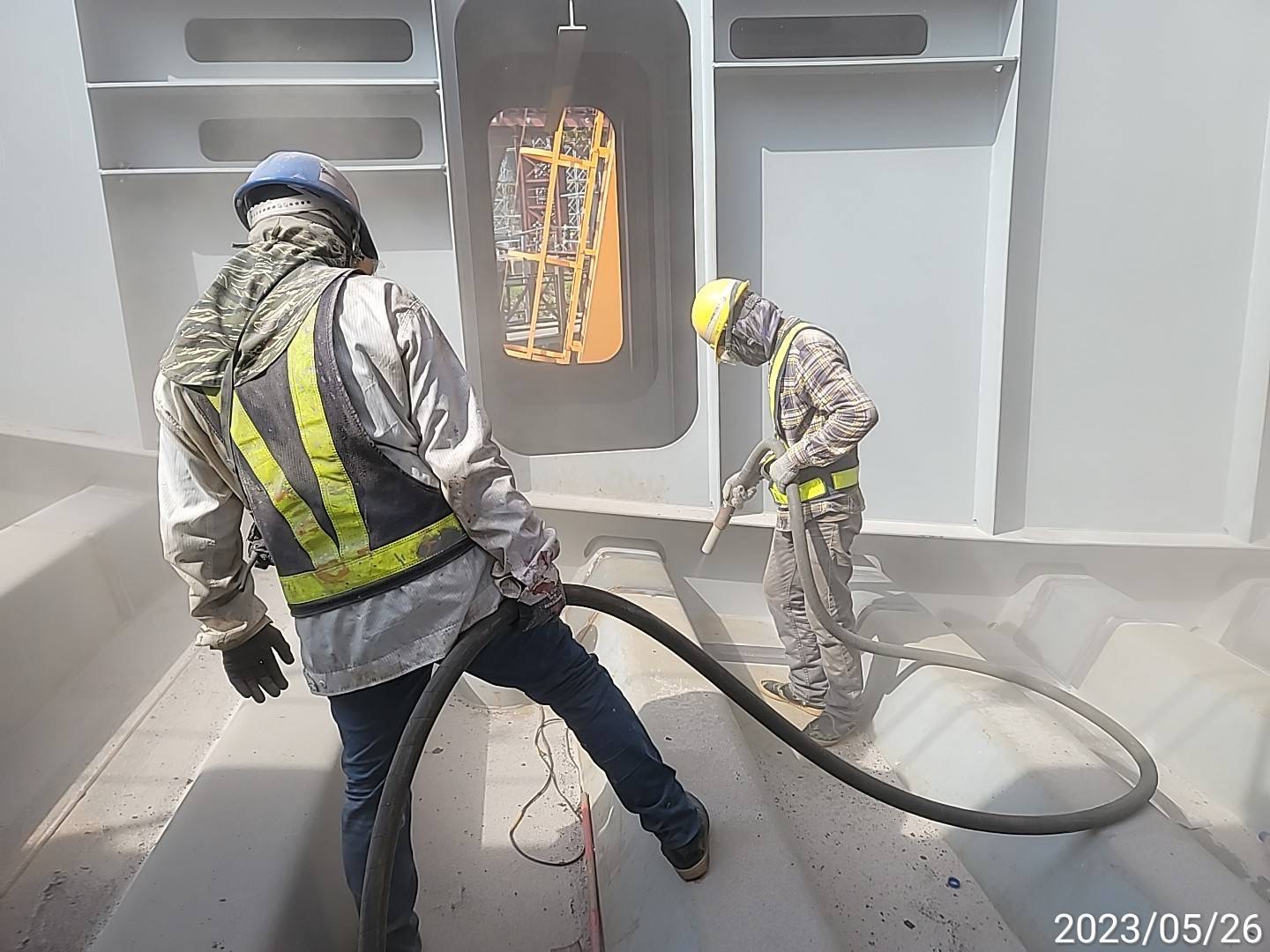 39B節塊銲道噴砂塗裝