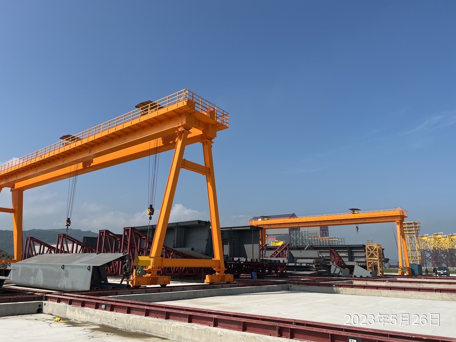 台北港組裝場BA、BB節塊組裝