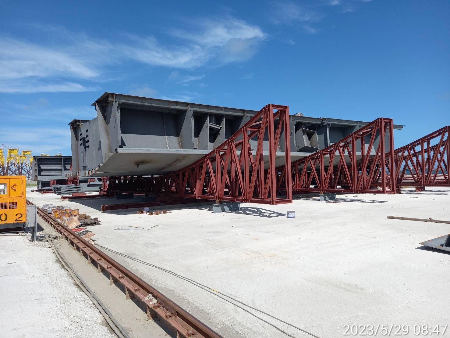 台北港組裝場BA、BB節塊組裝