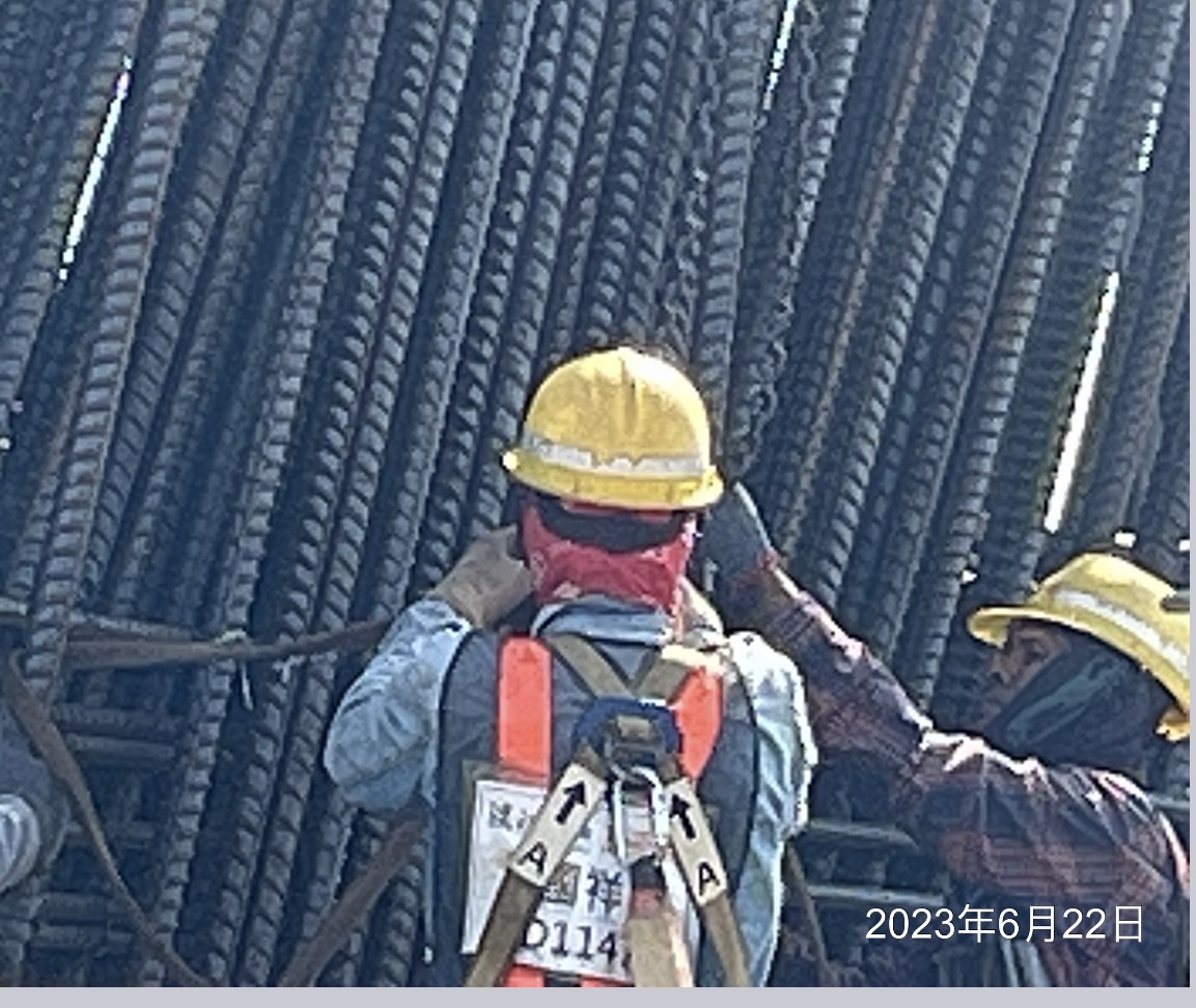 P160墩柱第5昇層鋼筋綁紮