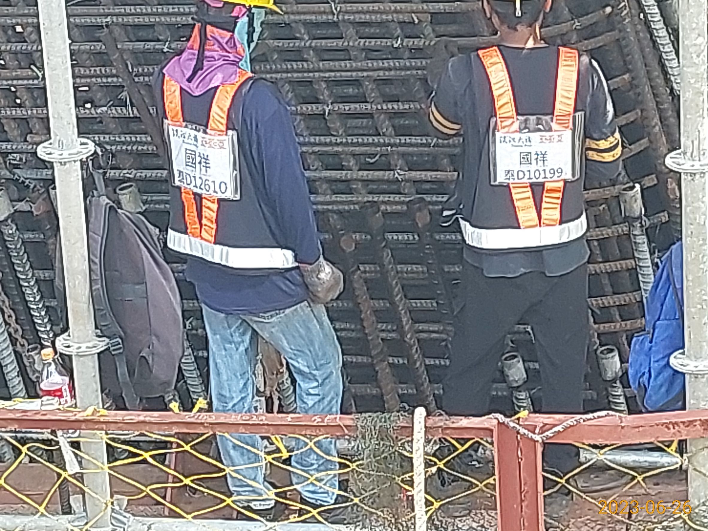 P160墩柱第5昇層鋼筋綁紮