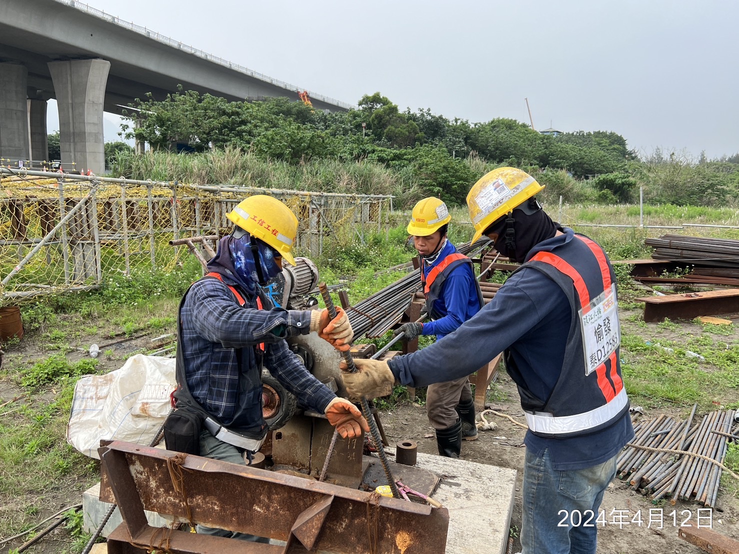 BL1P1墩柱鋼筋加工