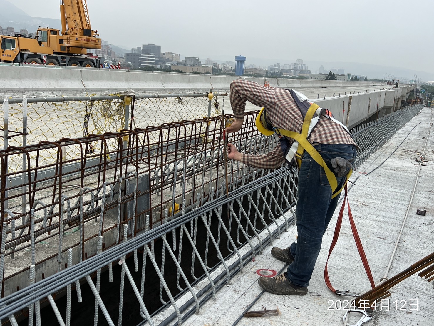 八里端 RL1側鋼筋綁紮