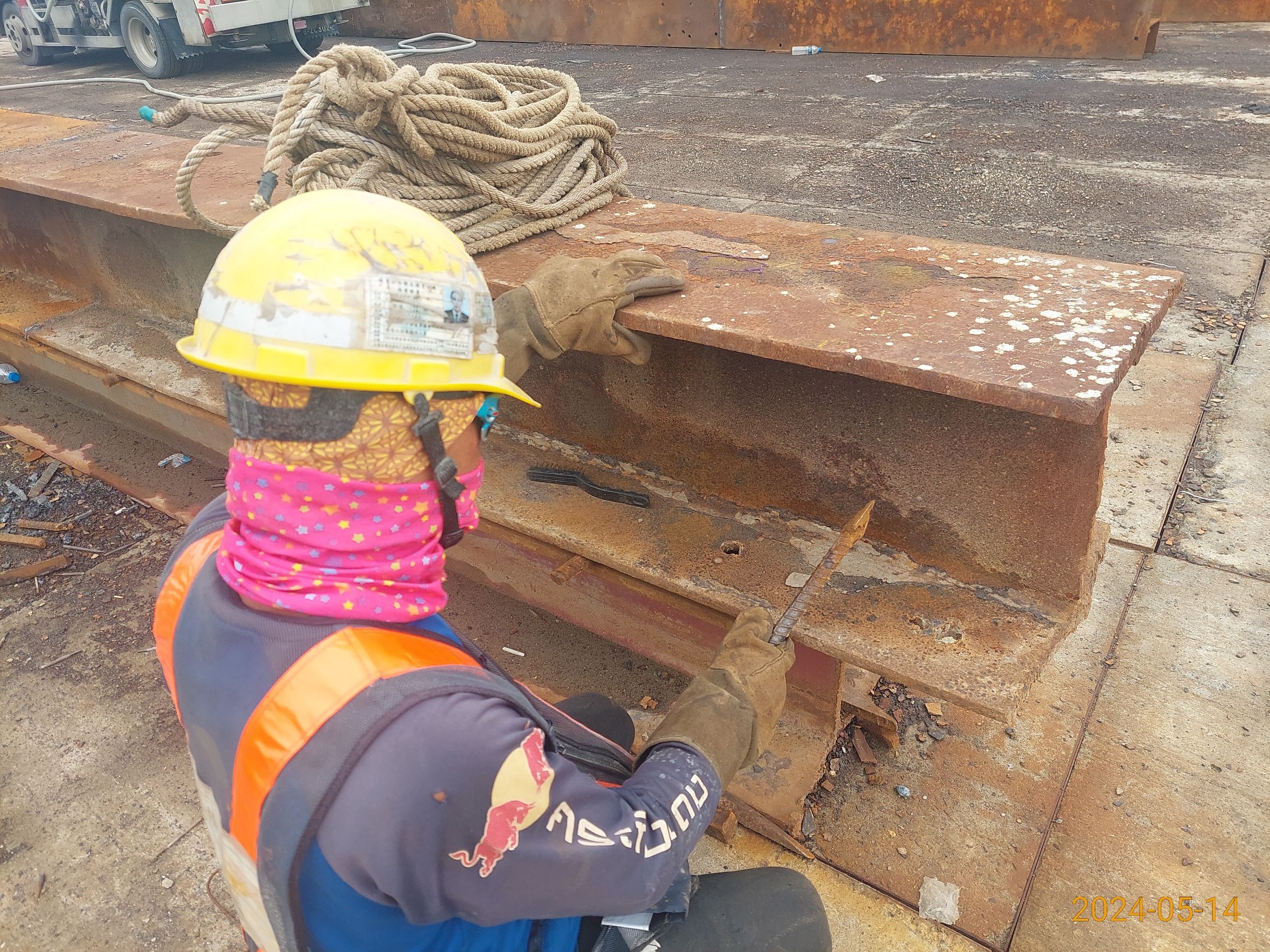 P18場撐箱梁構台施作