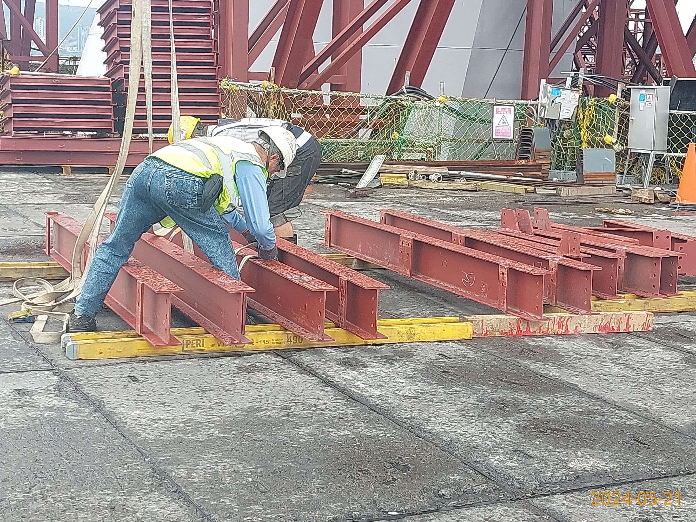 TB節塊(下游側)支撐架施作