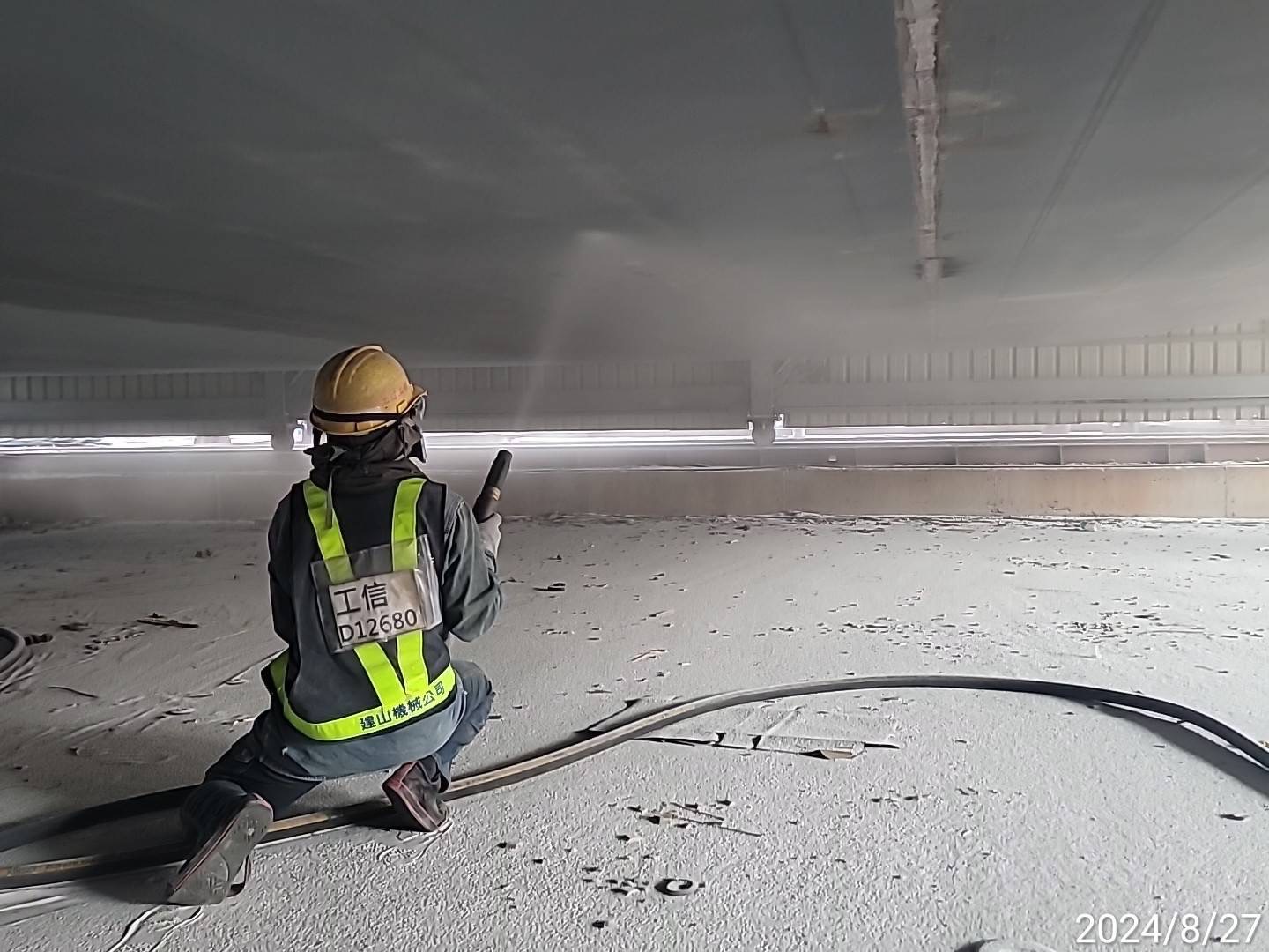 7B節塊噴砂塗裝作業