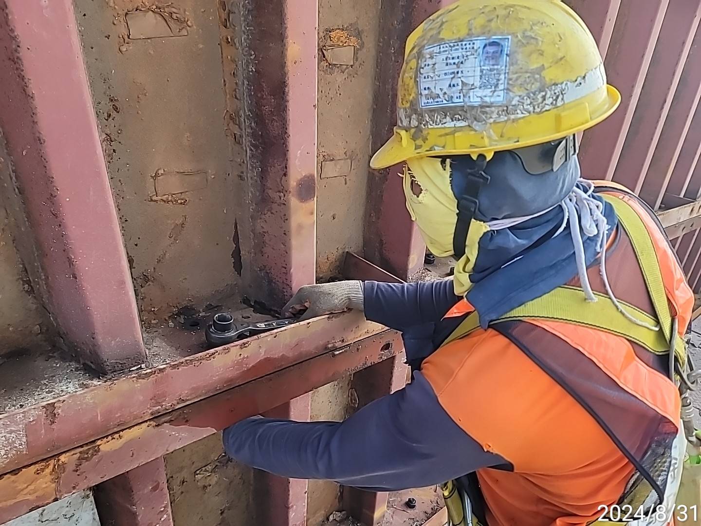 P17墩柱第5昇層鋼模組立