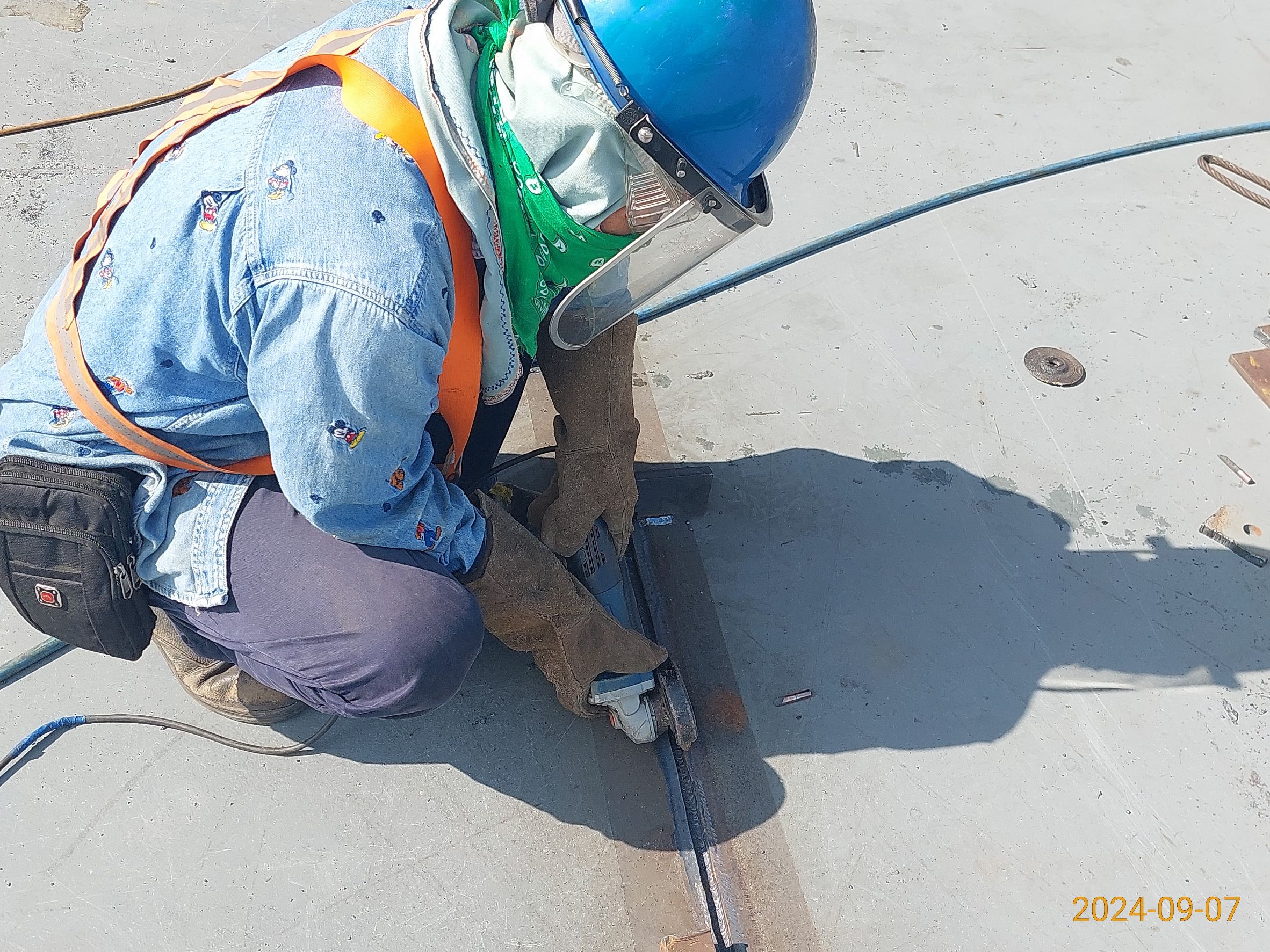 BB節塊銲道研磨