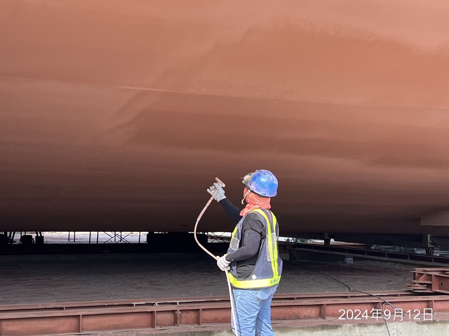 6T節塊(外露面）塗裝作業