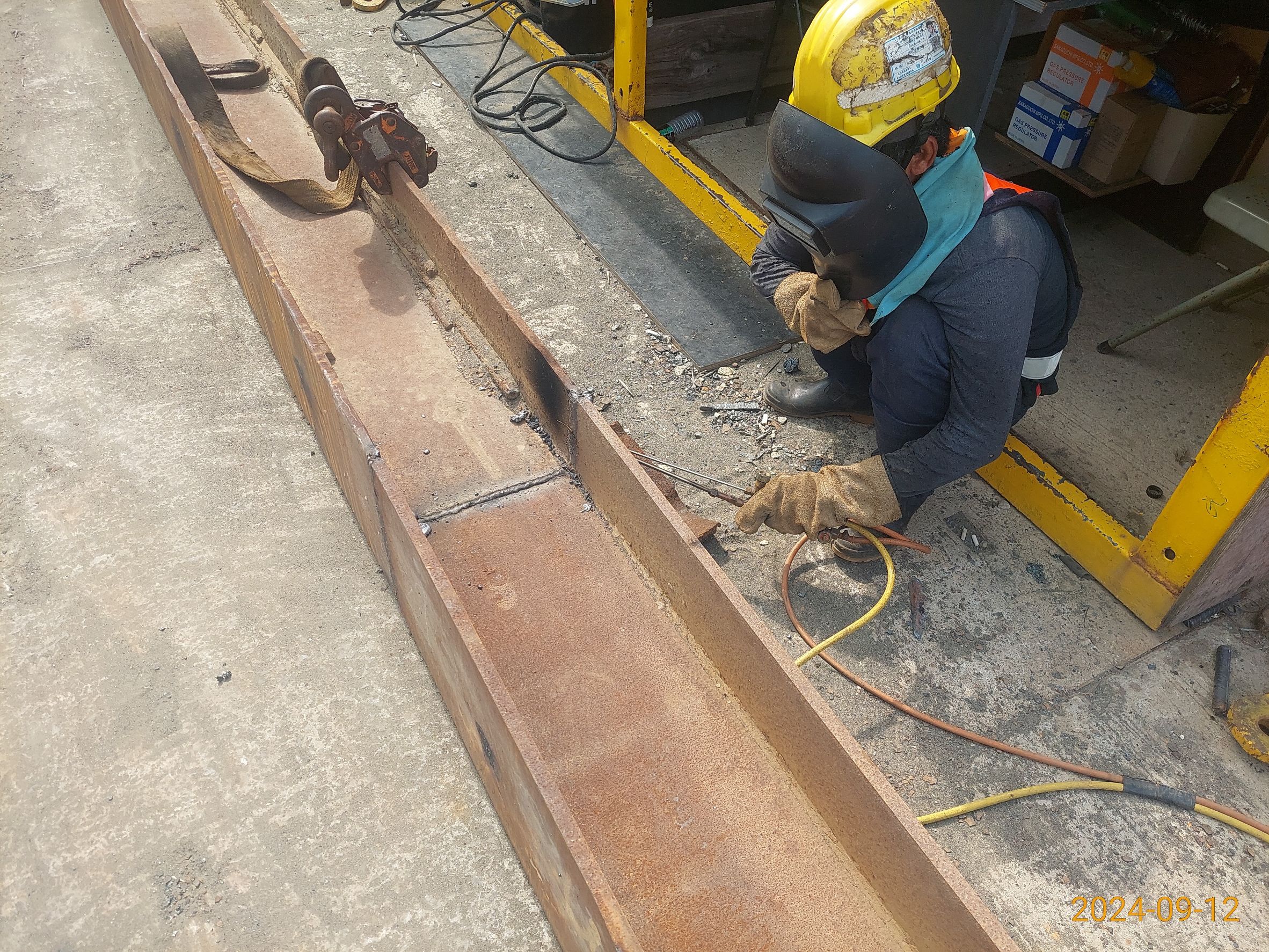 P18-P160場撐箱梁構台施作