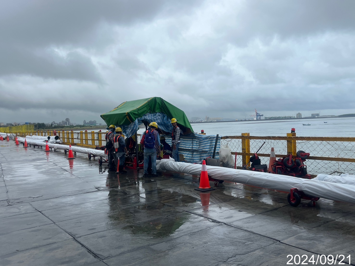 斜拉鋼索HDPE管熱熔接