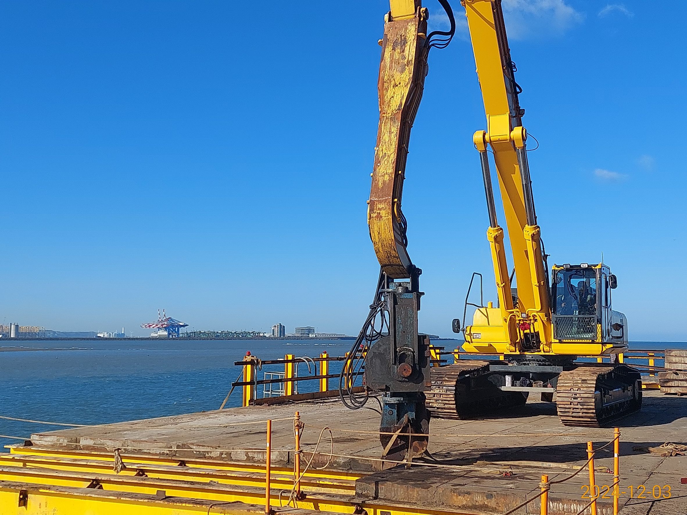 1B側鋼便橋拆除作業