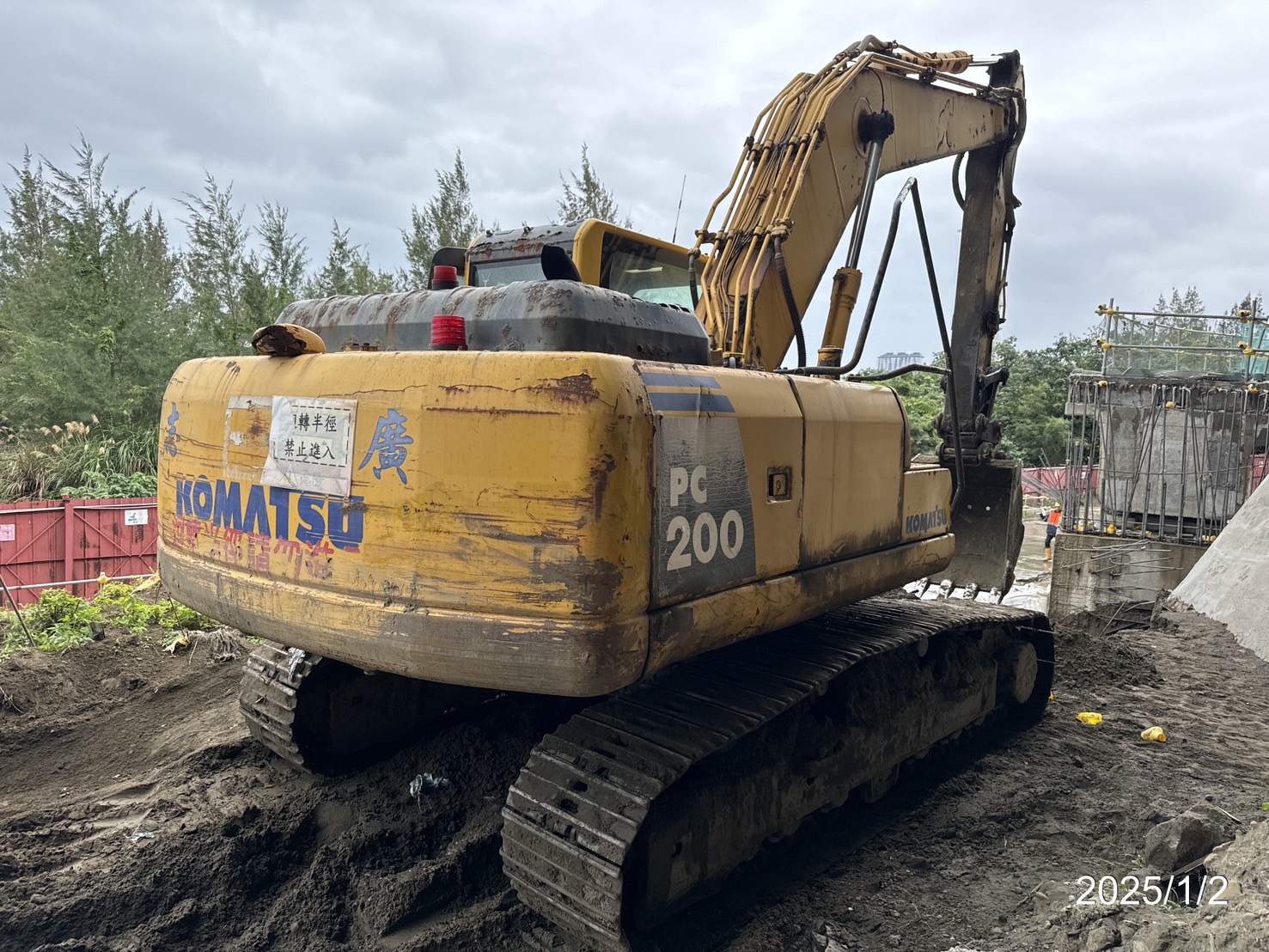 主線L側W2-1~3(LT)重力式擋土牆基礎降挖