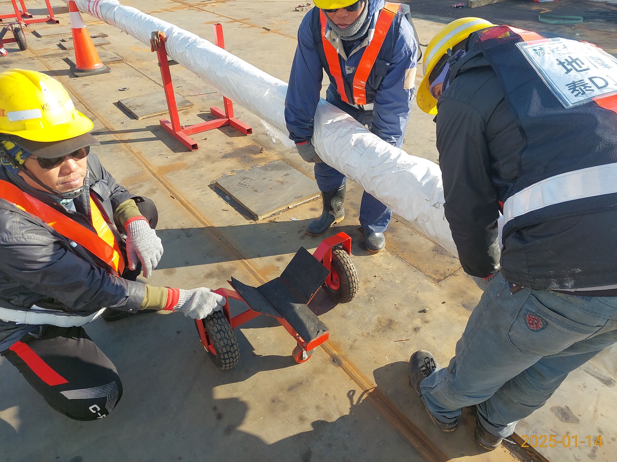 BW4、BE4-斜索前置作業。