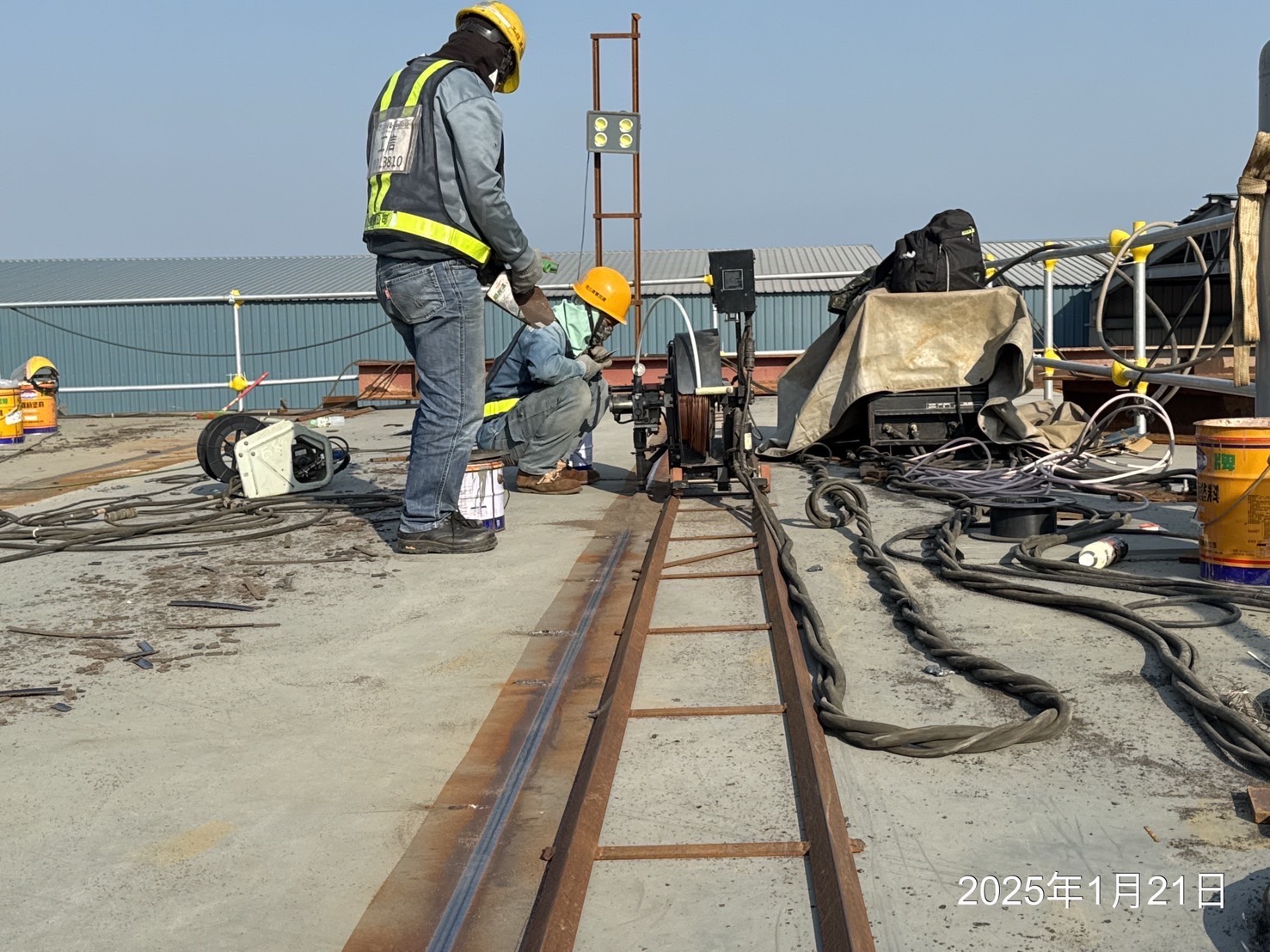 12B節塊第2階段電銲作業