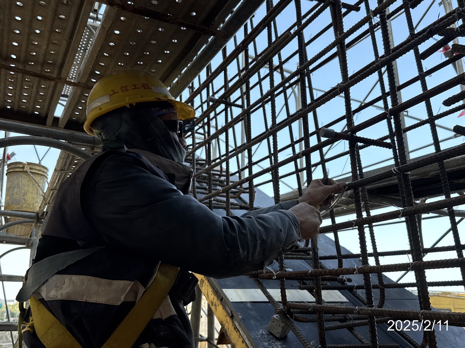 RL1-L6擋土牆基礎鋼筋綁紮