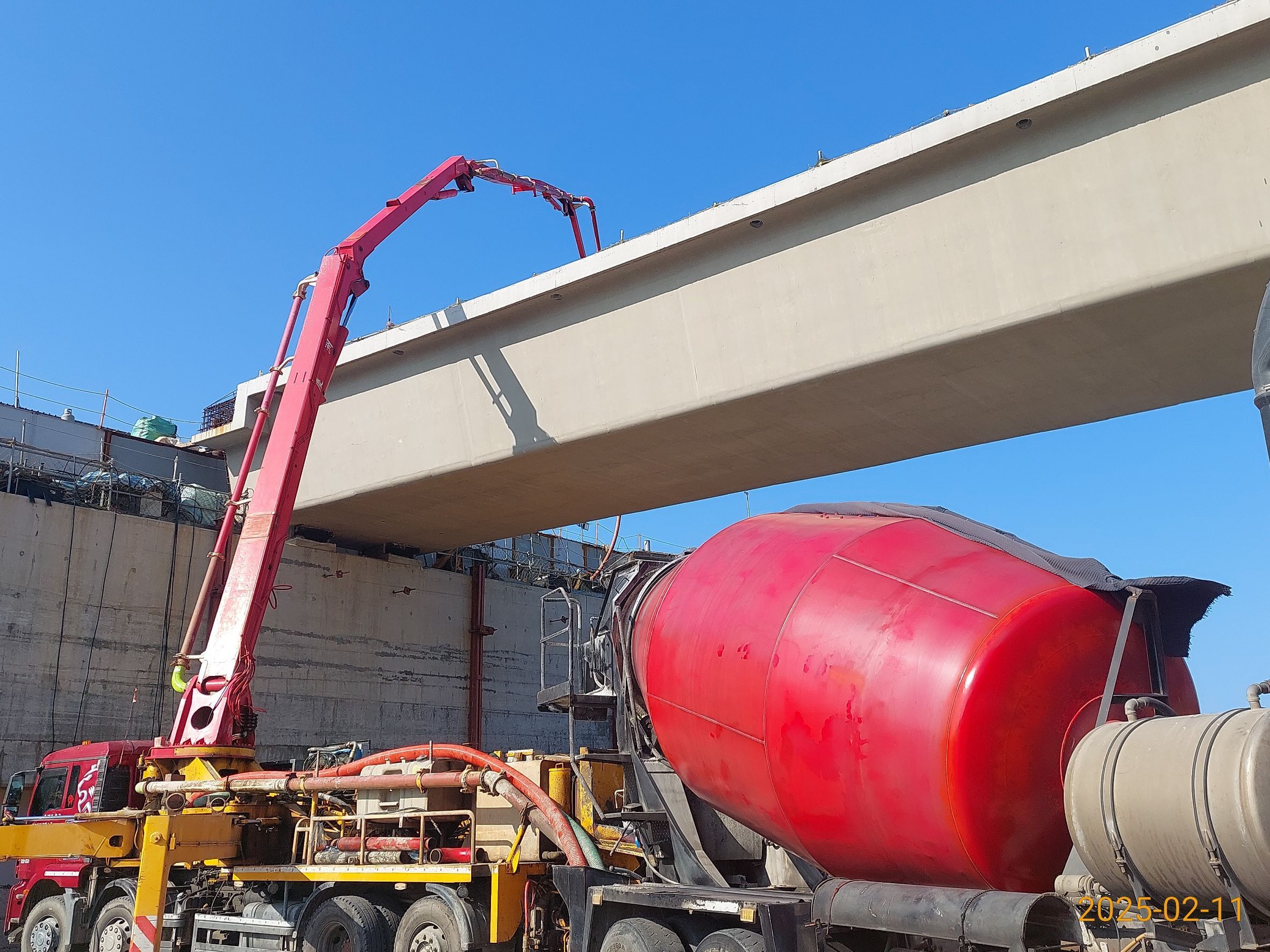 P160球型支承(SB)RC墊混凝土澆置