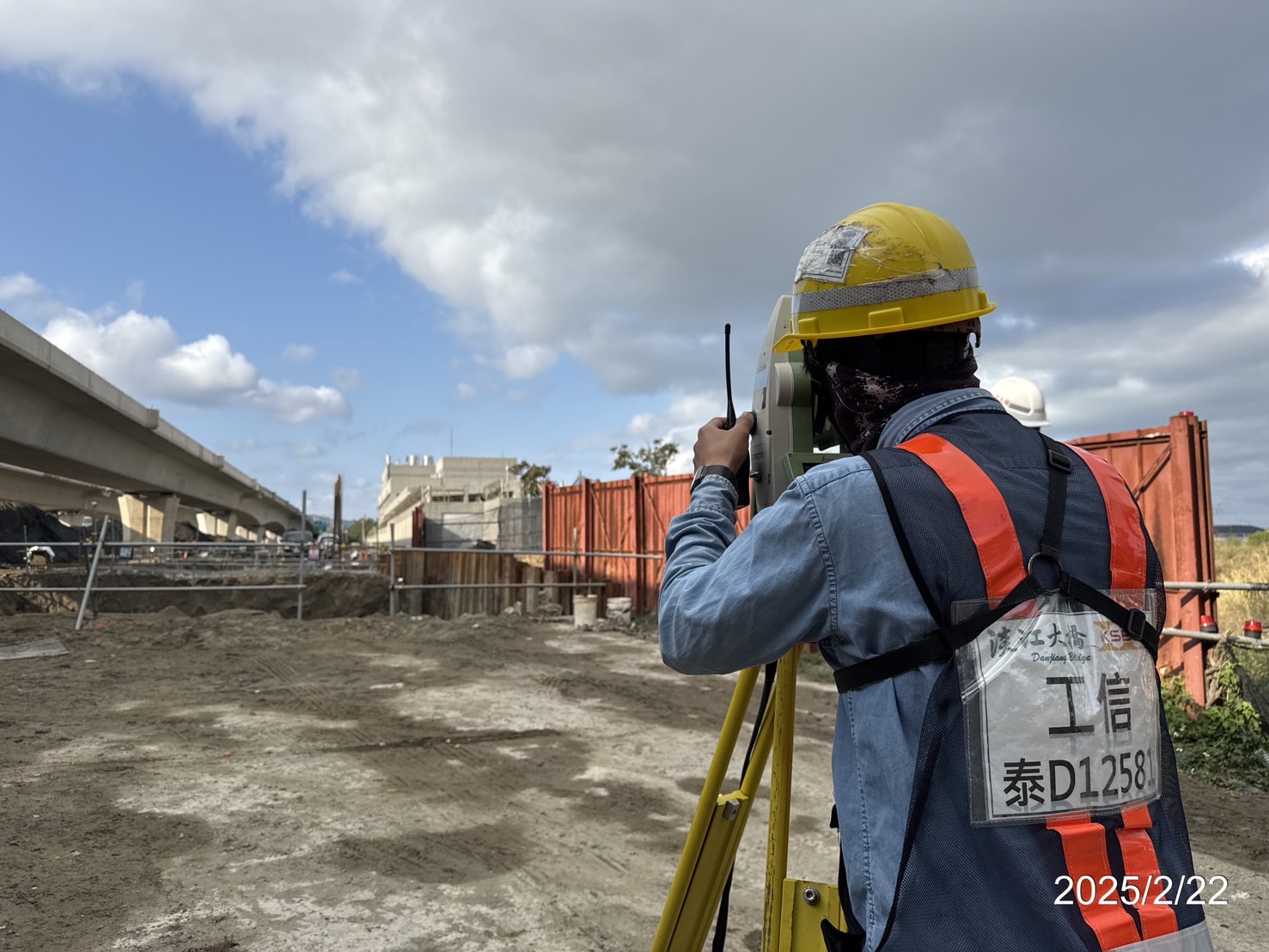 RL1-L7擋土牆放樣高程檢測