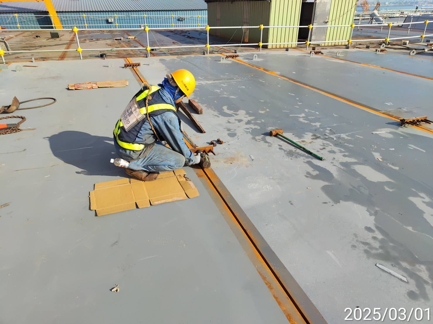 16B節塊第1階段電銲作業