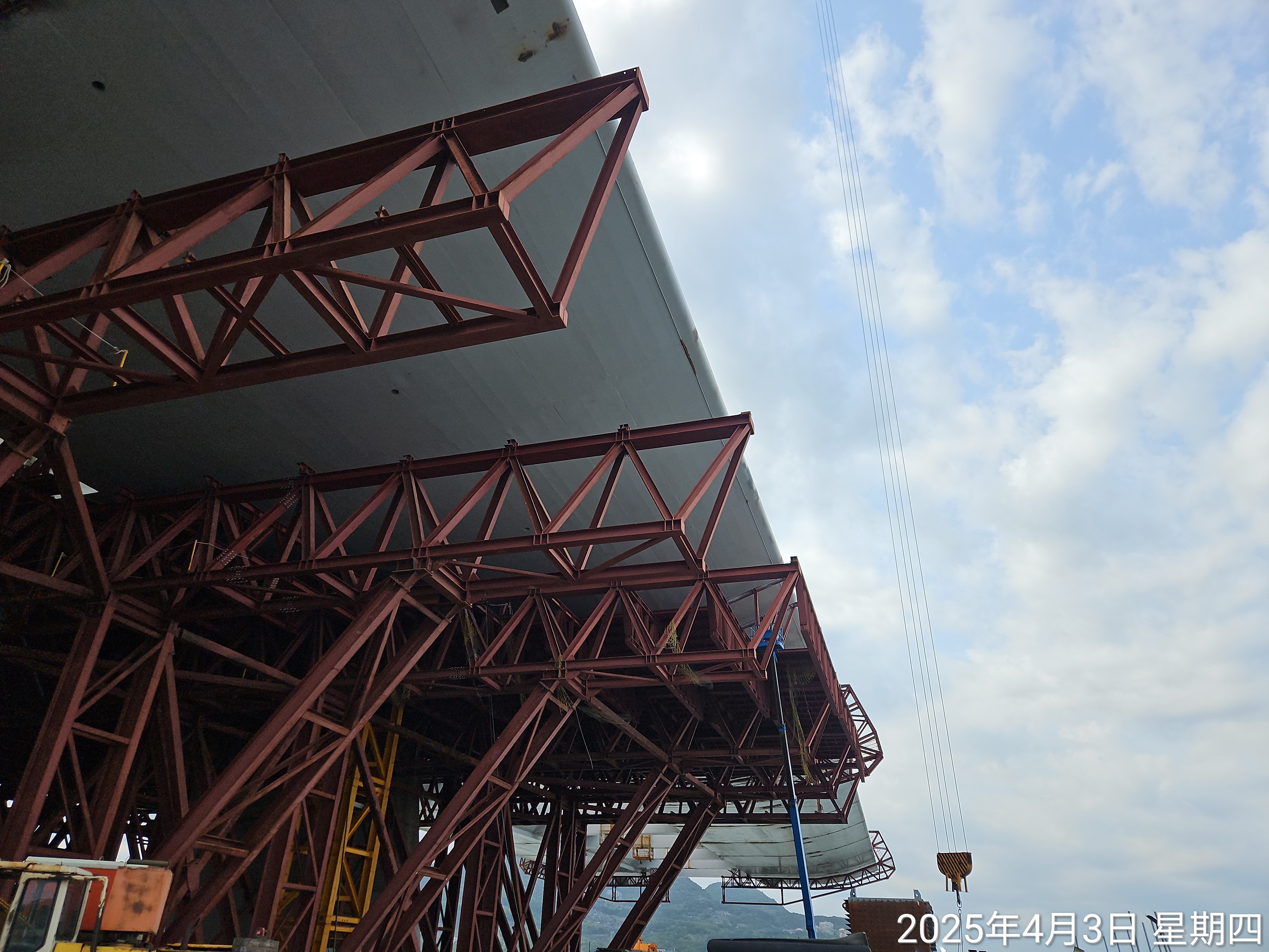 河中段BOT節塊施工構台拆除