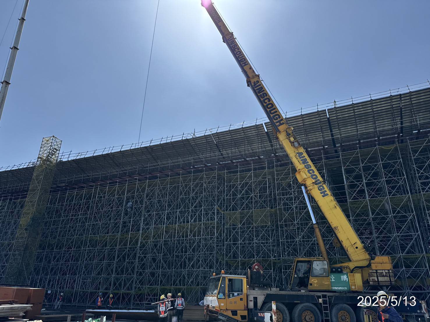 U4單元場撐第3階段支撐架組立搭設