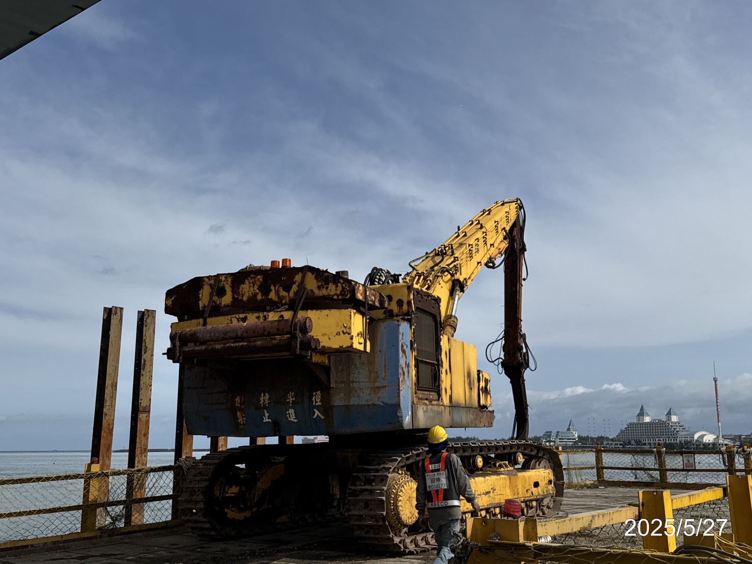 P120施工構台拆卸作業